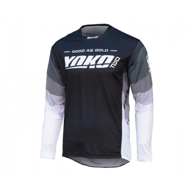 MX jersey YOKO TWO black/white/grey , XXXL dydžio