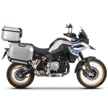 Complete set of aluminum cases SHAD TERRA, 55L topcase + 36L / 47L side cases, including STIPRINĀJUMSing kit and plate SHAD BMW F750 GS / F850 GS