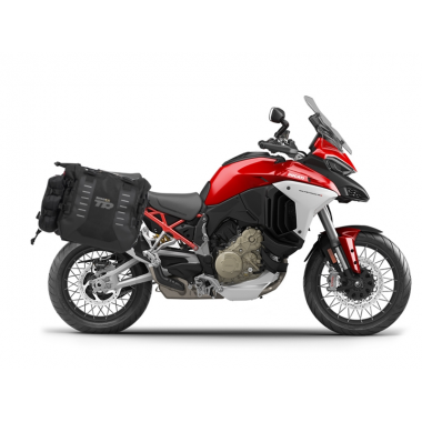Complete set of SHAD TERRA TR40 adventure saddlebags, including STIPRINĀJUMSing kit SHAD Ducati Multistrada 1200 V4