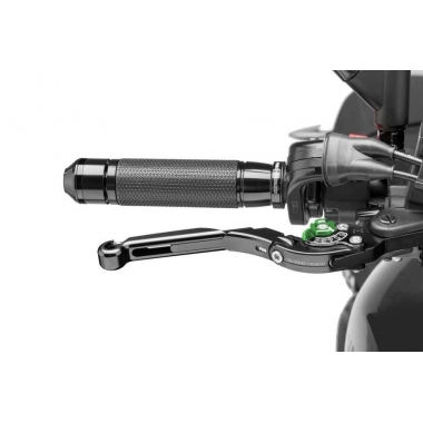 Brake lever without adapter PUIG extendable folding juoda/žalia