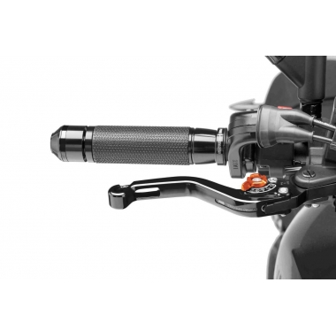 Brake lever without adapter PUIG, trumpas black/orange