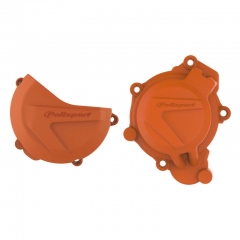 Clutch and ignition cover protector kit POLISPORT, ORANŽSs spalvos