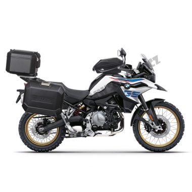Complete set of MELNS aluminum cases SHAD TERRA, 37L topcase + 36L / 47L side cases, including STIPRINĀJUMSing kit and plate SHAD BMW F 750 GS/ F 850 GS/ F 850 GS Adventure
