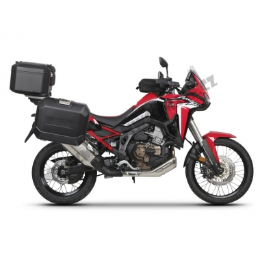 Complete set of MELNS aluminum cases SHAD TERRA, 37L topcase + 36L / 47L side cases, including STIPRINĀJUMSing kit and plate SHAD HONDA CRF 1100 Africa Twin