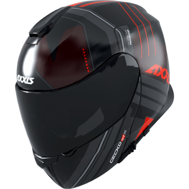 FLIP UP helmet AXXIS GECKO SV ABS epic b5 matt fluor red, XL dydžio