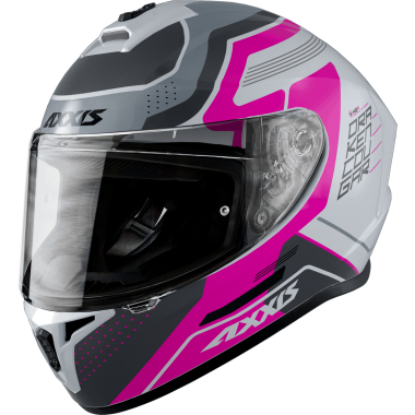 FULL FACE helmet AXXIS DRAKEN ABS cougar a8 gloss fluor pink, XL dydžio