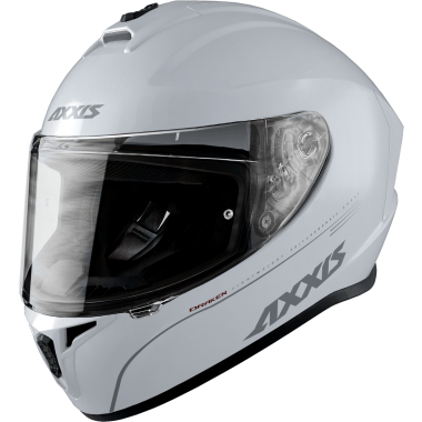 FULL FACE helmet AXXIS DRAKEN ABS solid white gloss, XS dydžio