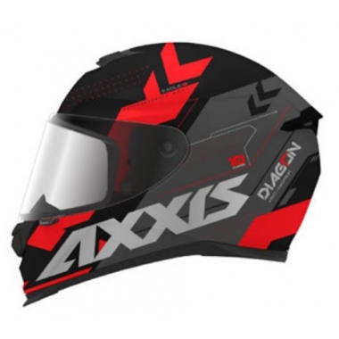 FULL FACE helmet AXXIS EAGLE SV DIAGON D1 gloss red, L dydžio