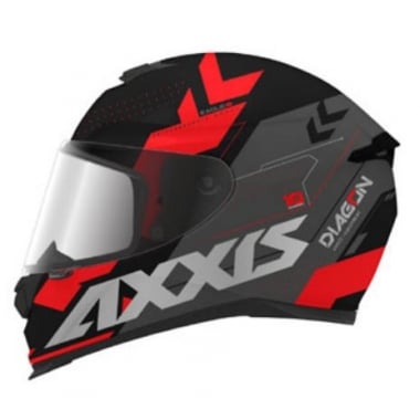 FULL FACE helmet AXXIS EAGLE SV DIAGON D1 gloss red, XS dydžio