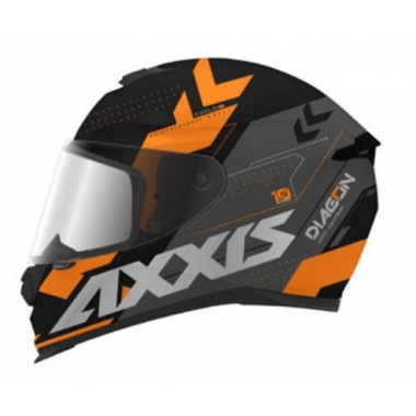 FULL FACE helmet AXXIS EAGLE SV DIAGON D4 matt orange, M dydžio