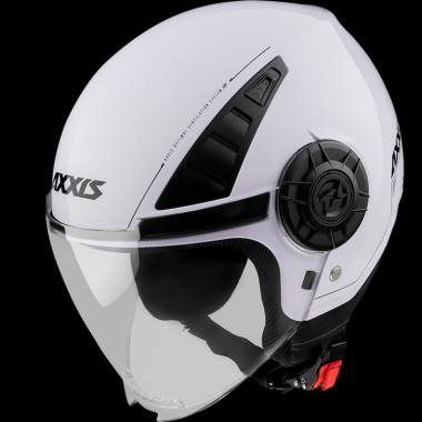 JET helmet AXXIS METRO ABS solid gloss pearl white, S dydžio