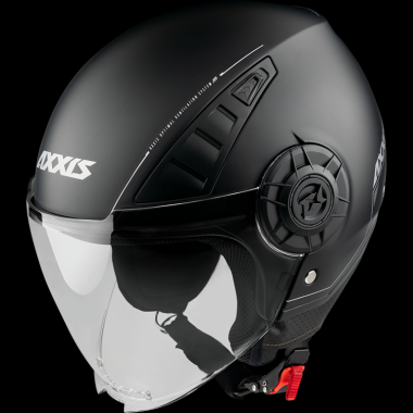 JET helmet AXXIS METRO solid A1 black gloss, XXL dydžio