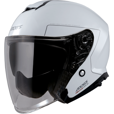 JET helmet AXXIS MIRAGE SV ABS solid white gloss, M dydžio