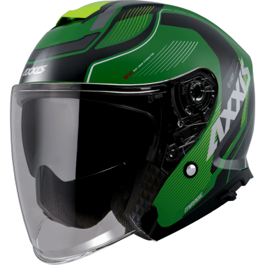 JET helmet AXXIS MIRAGE SV ABS village c6 matt green, S dydžio