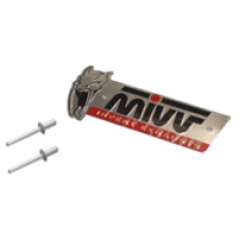 Logo plaque + 2 rivets MIVV