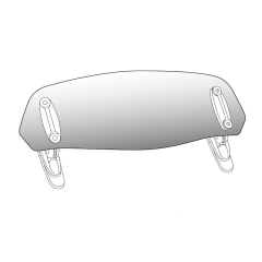 Multiadjustable visor PUIG clip-on smoke