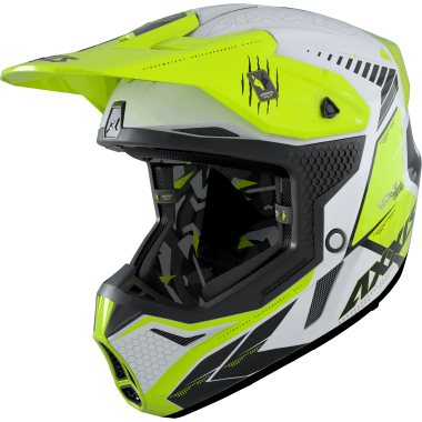 MX helmet AXXIS WOLF ABS star strack a3 gloss fluor yellow, S dydžio