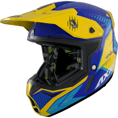 MX helmet AXXIS WOLF ABS star track c17 blue matt blue, M dydžio
