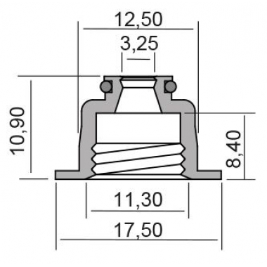 Oil seal RMS valve stem (rinkinyje 10 vnt.)