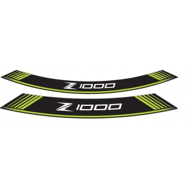 Ratlankio lipdukas PUIG Z1000 green set of 8 rim strips