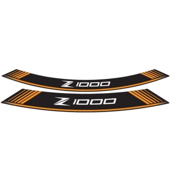 Ratlankio lipdukas PUIG Z1000, oranžinės spalvos set of 8 rim strips