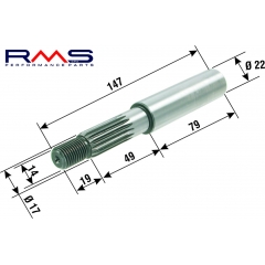 Rear wheel shaft kit RMS
