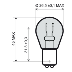 Lamp RMS BAY15D 246510361 12V21/5W (10pcs)