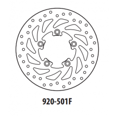 Stabdžių diskas GOLDFREN 920-501F priekinių 260 mm