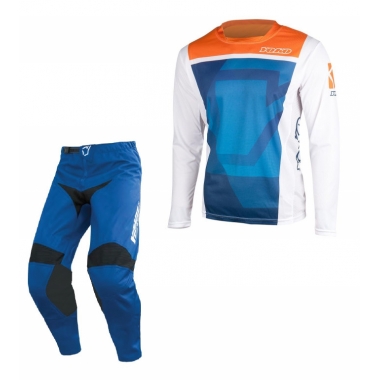 Set of MX pants and MX jersey YOKO TRE+KISA blue; blue/orange 30 (S)
