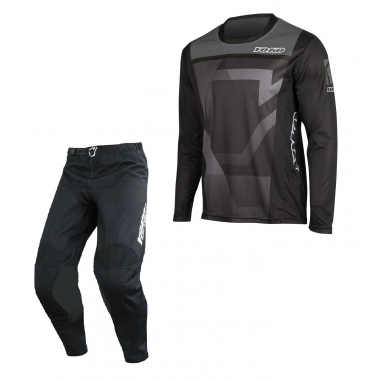 Set of MX pants and MX jersey YOKO TRE+KISA black; black 28 (S)