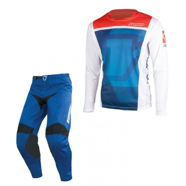 Set of MX pants and MX jersey YOKO TRE+KISA blue; blue/red 34 (L)