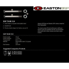 Vairo montavimo rinkinys EASTON EXP EXP TH 85 11.9