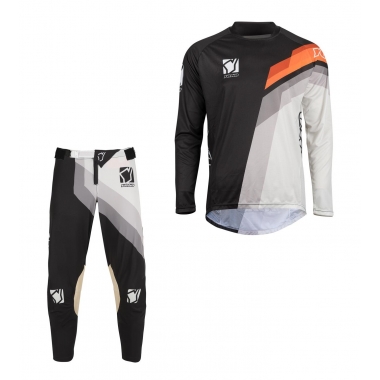Set of MX pants and MX jersey YOKO VIILEE black/white; black/white/orange 36 (XL)