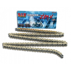 ZVM-X series X-Ring chain D.I.D Chain 530ZVM-X, 108 narelių ilgio, auksas-auksas spalvos