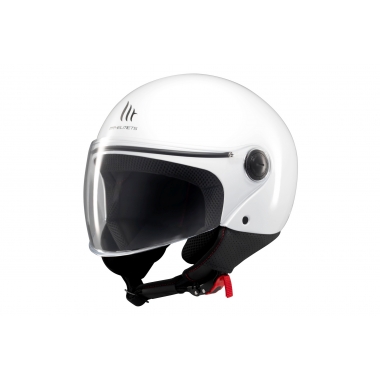 ATVĒRTA (OPEN-FACE) ĶIVERE MT HELMETS STREET S SOLID A0 GLOSS WHITE