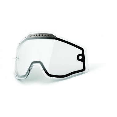 MX GOGGLE LENS 100% CLEAR DUAL VENTED