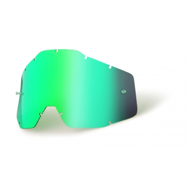 MX GOGGLE LENS 100% YOUTH GREEN MIRROR