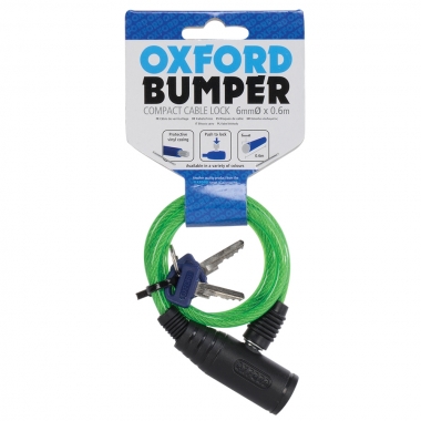 ANTI-THEFT SYSTEM OXFORD Bumper cable lock Green